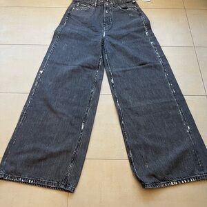 Etica Stylish Gray Wide-Leg Jeans